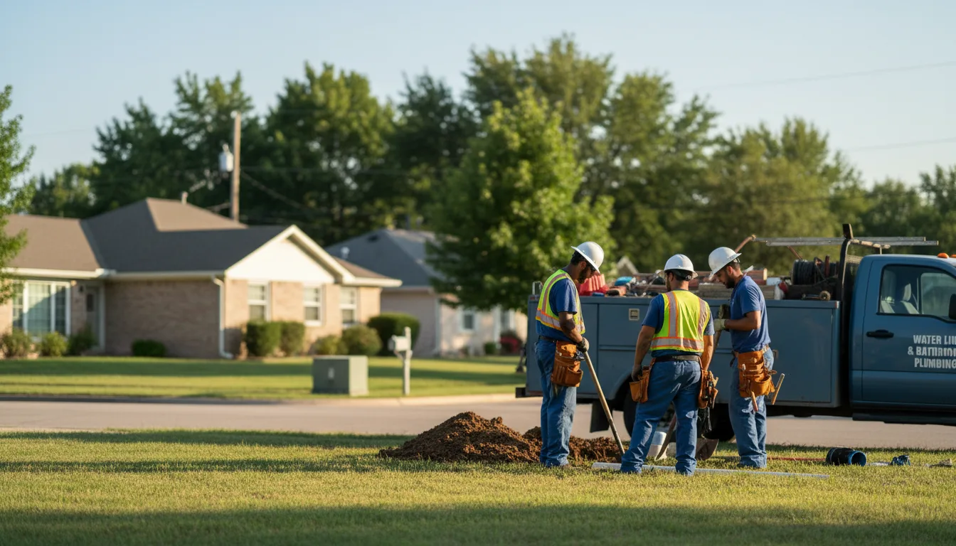 Residential water line and bathroom plumbing service in Michie, TN